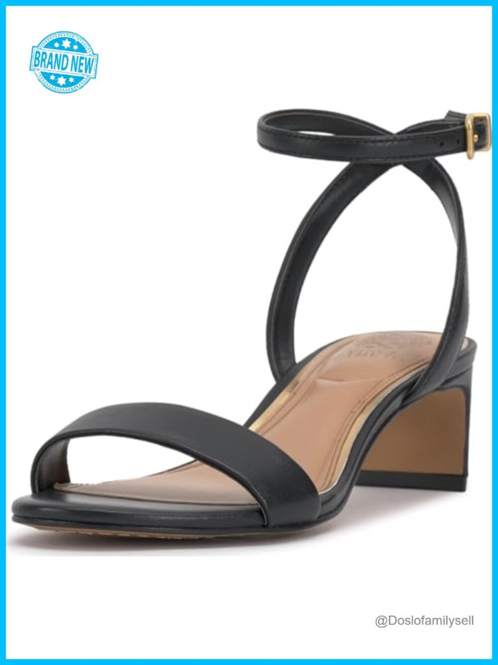 Kitten Heel Ankle Strap Sandals Leather Open Toe Buckle Formal